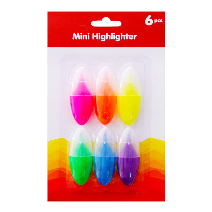 Mini Highlighter 6's - School & Office Supplies - Writing