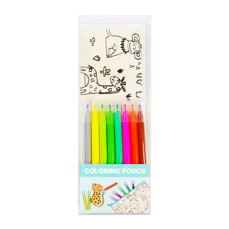 Coloring Set Pouch HP-241020-4 Animals - Arts & Crafts Supplies