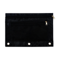 Highplus Cloth Envelope HP-241111-3D A5 Black Double Zipper Clear Front With Hole For Binder