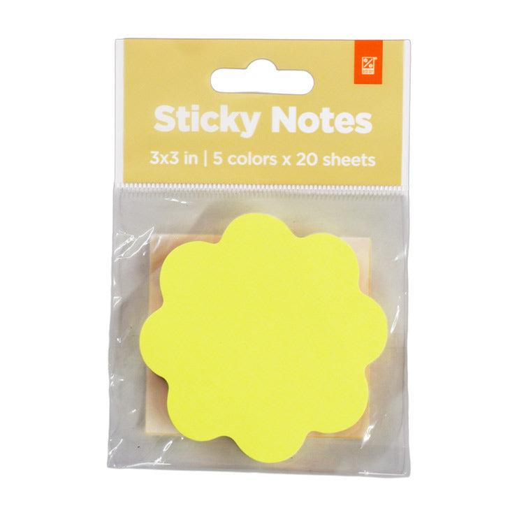 Best Buy Sticky Notes Die Cut Flower 3x3In 5 Neon Color 100 Sheets