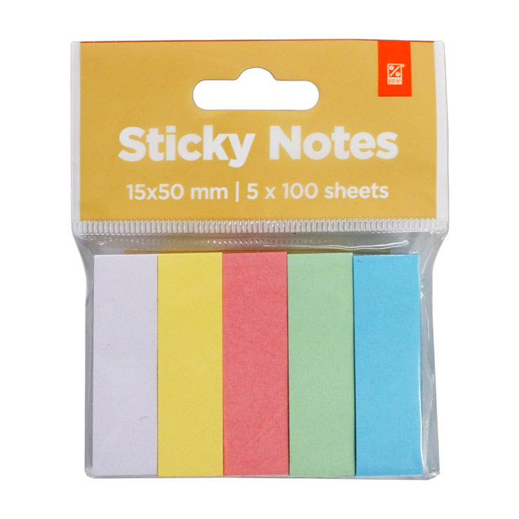 Best Buy Sticky Notes 15x50mm 5 Pads, Pastel (Assorted Colors) - School & Office Stationery