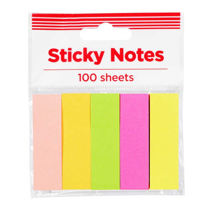 Best Buy Sticky Notes 15x50mm 5 Pads, Neon (Assorted Colors) - School & Office Stationery