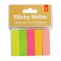 Best Buy Sticky Notes 15x50mm 5 Pads, Neon (Assorted Colors) - School & Office Stationery