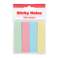 Best Buy Sticky Notes 18.75x75mm 4 Pads Pastel (Assorted Colors) - School & Office Stationery