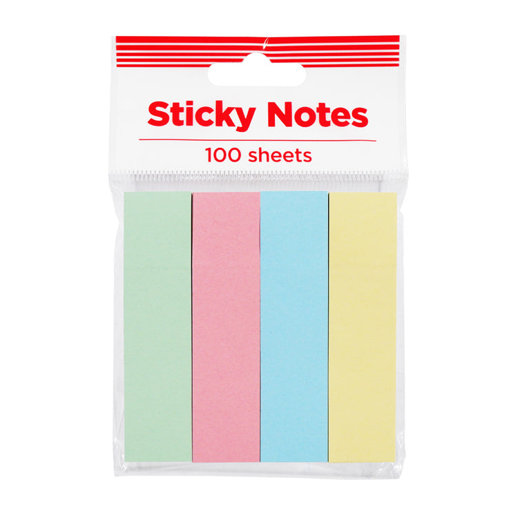 Best Buy Sticky Notes 18.75x75mm 4 Pads Pastel (Assorted Colors) - School & Office Stationery