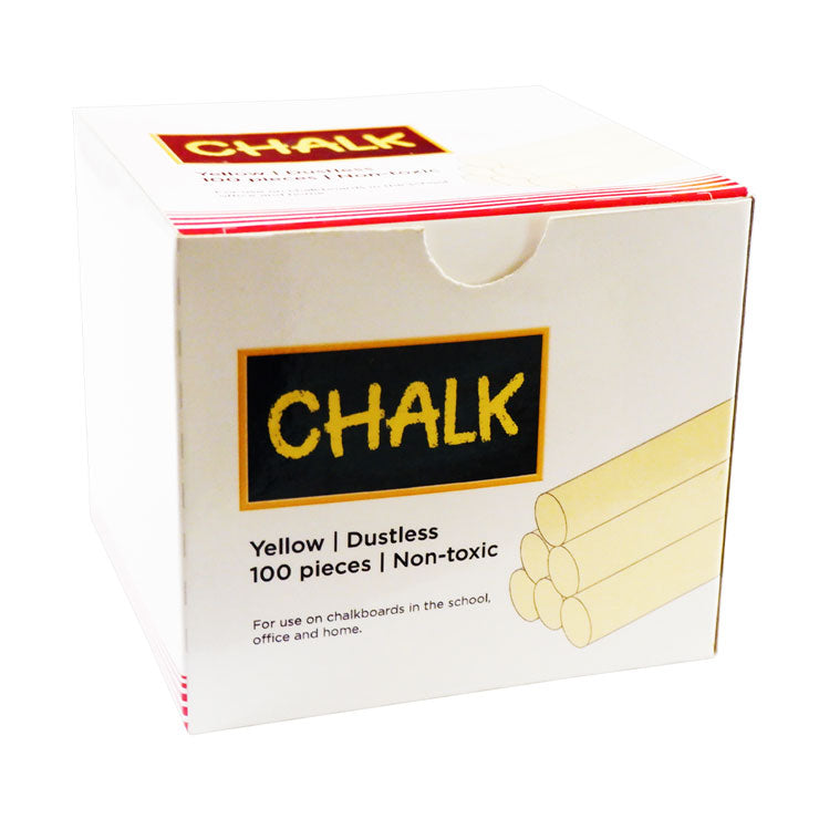 Best Buy Chalk Dustless 100s Yellow CS-100SY - School & Office Supplies - Teacher's Tools