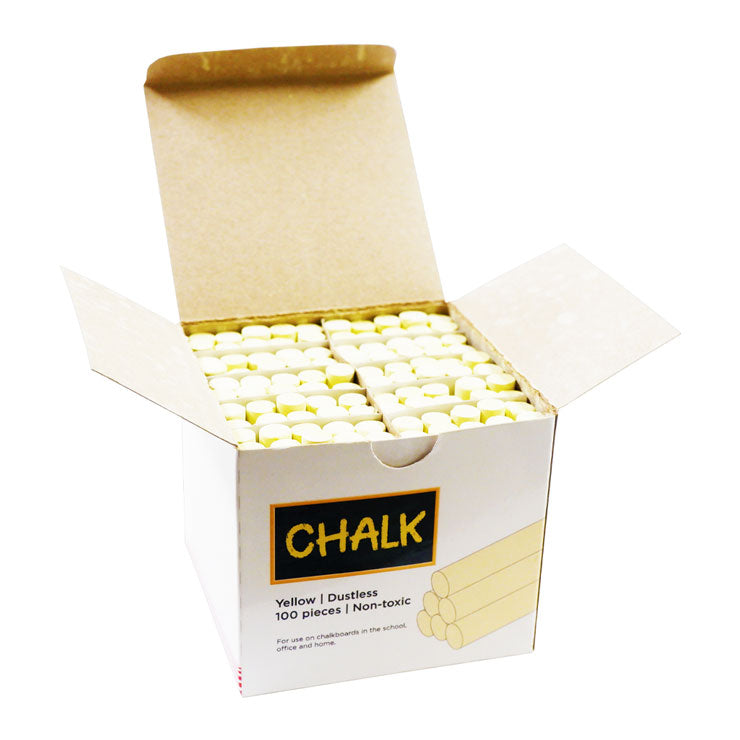 Best Buy Chalk Dustless 100s Yellow CS-100SY - School & Office Supplies - Teacher's Tools