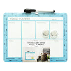 Boardest Whiteboard 8.5x11 inches Weekly Magnetic RWB1185-W2, Blue - Home & Office Supplies