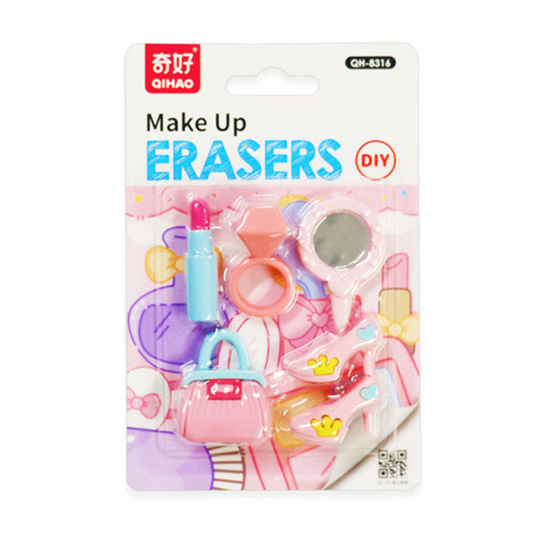 Qihao Rubber Eraser TPR Make Up Assorted 2 Designs QH-8316