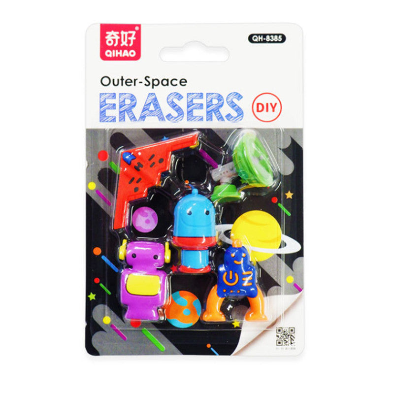 Qihao Rubber Eraser TPR Outer Space Assorted 2 Designs QH-8385