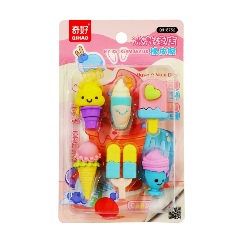 Qihao Rubber Eraser Ice Cream TPR Qh-8756