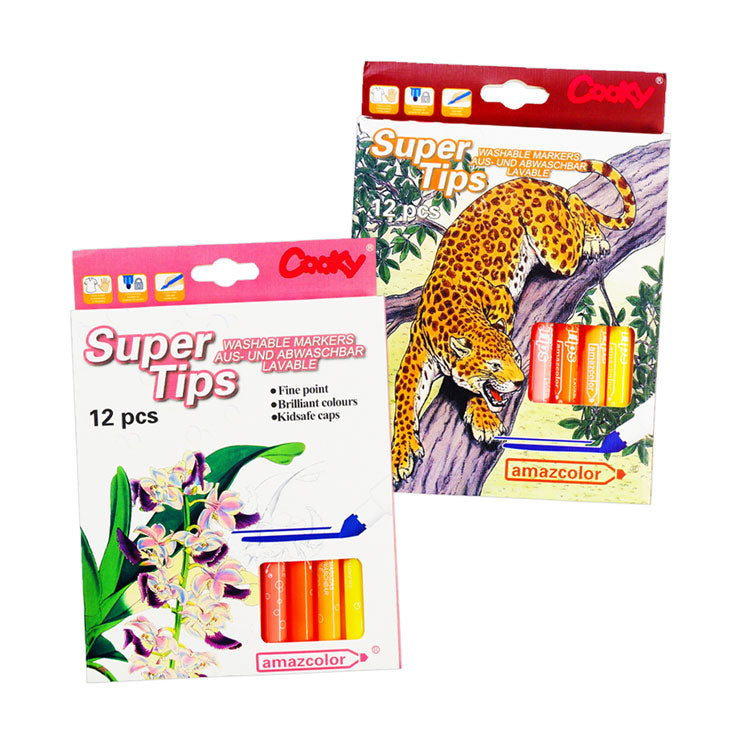 Brush Pen 80733 12 Colors Washable Marker - Arts & Crafts Supplies