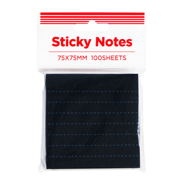 Best Buy Sticky Notes 75X75mm 100Sheets Black Ruled