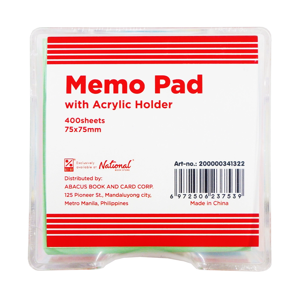 Best Buy Memo Pad Bp3996 with Acrylic 75x75mm 400S - Writing Stationery