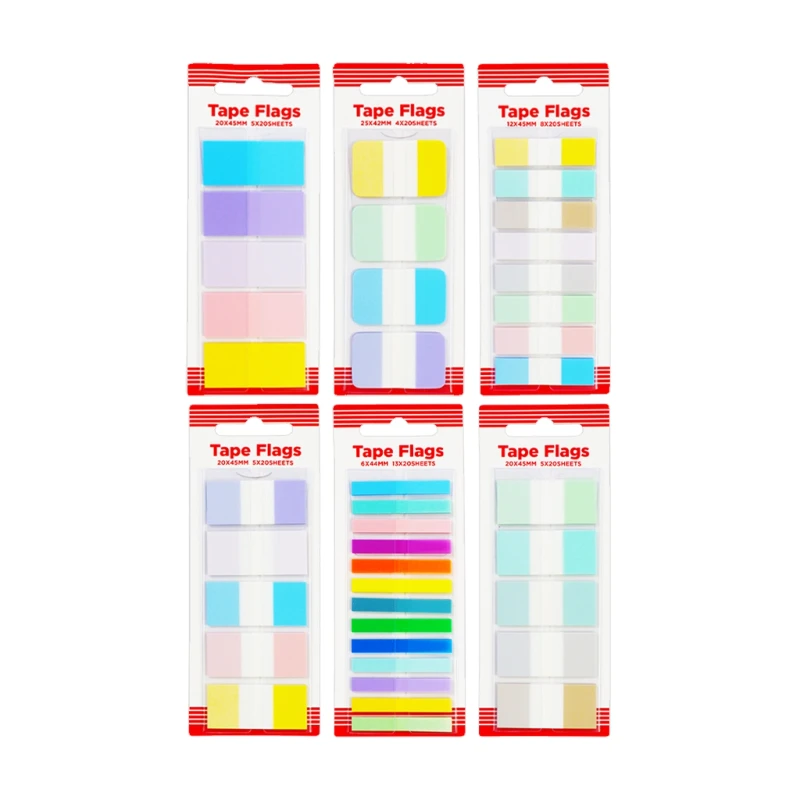 Best Buy Pet Tape Flags Bp3642 Double-Folded Edge with PVC Holder 20Sheets - Sticky Notes