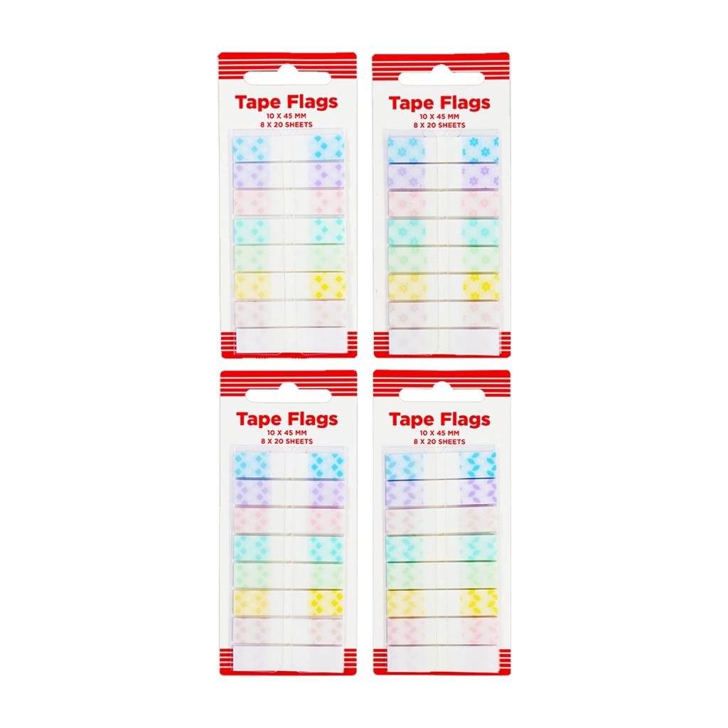 Best Buy Pet Tape Flags Bp3602 Double-Folded Edge with PVC Holder 6pcs 45x10mm 20S