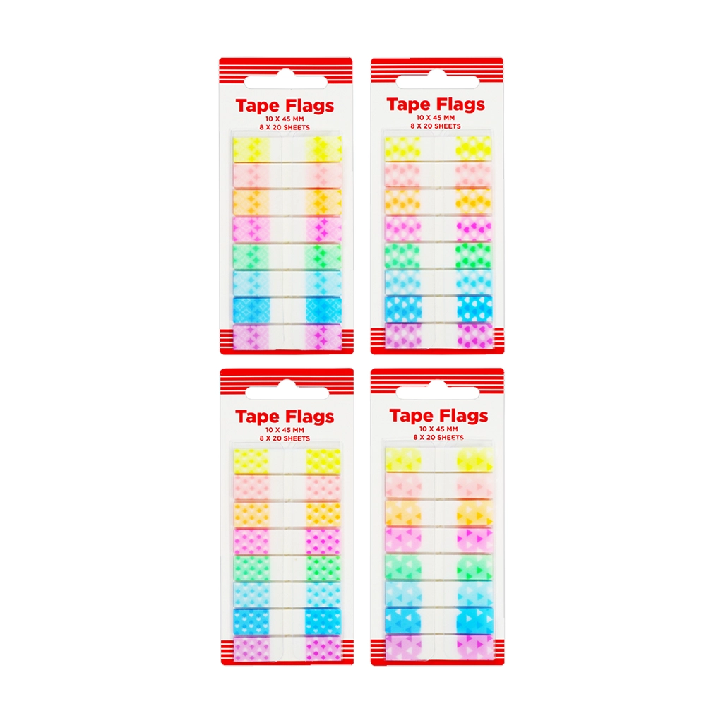 Best Buy Pet Tape Flags Bp3604 Double-Folded Edge with PVC Holder 6pcs 45x10mm 20S
