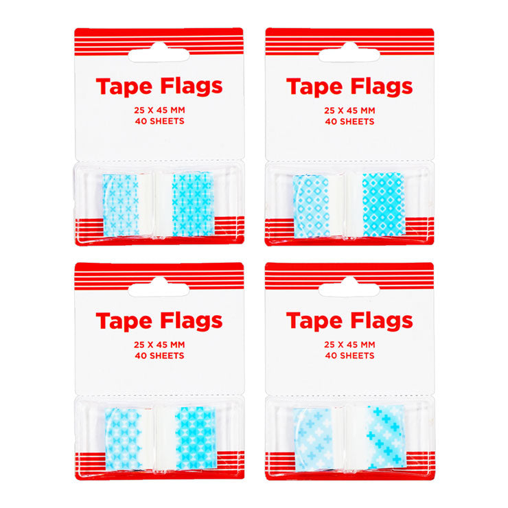 Best Buy Pet Tape Flags With Dispenser 25X45mm 40Sheets Blue