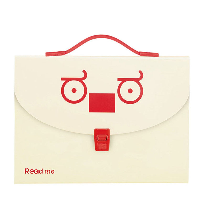 Read Me Expanding File with Handle 12315 A4 Red 7pockets Horizontal with Tab