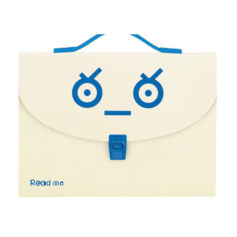 Read Me Expanding File with Handle 12318 A4 Blue 7pockets Horizontal with Tab