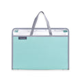 Expanding File with Handle 11858 A4 Aqua Blue 5 Pockets with Tab Horizontal Colortify Zipper Lock