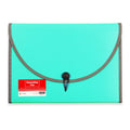 Expanding File with Handle 12854 A4 Persimmon 3 Pockets with Tab Vertical Colortify Zipper Lock