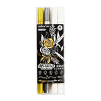 Chosch Metallic Twin Marker CS-H886-4 4pcs Brush & Bold - Arts & Crafts Supplies - Coloring