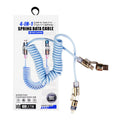 USB Cable Spring Cable Fast Charging USB Cable Pd27W 4In1 Spring Cable Fast Charging