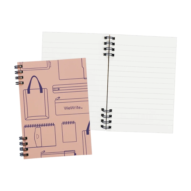 Foldermate Spiral Notebook 43725 A6 Pink Vintage 70S Split Ring 80gsm - Notebooks & Pads