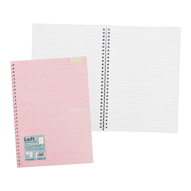 Foldermate Spiral Notebook 43475 B5 Pink Loft 70's Sliding Tab 80gsm
