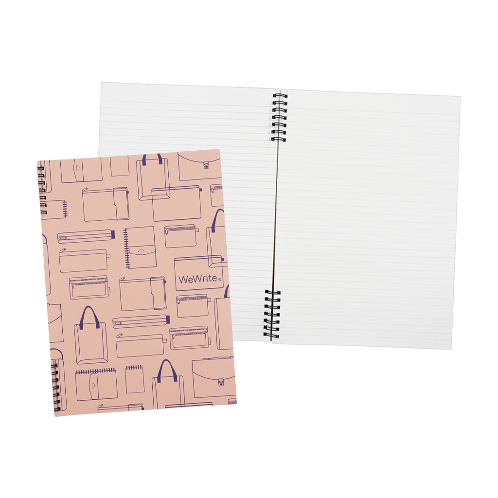 Foldermate Spiral Notebook 43745 A4 Pink Vintage 70S Split Ring 80gsm - Notebooks & Pads