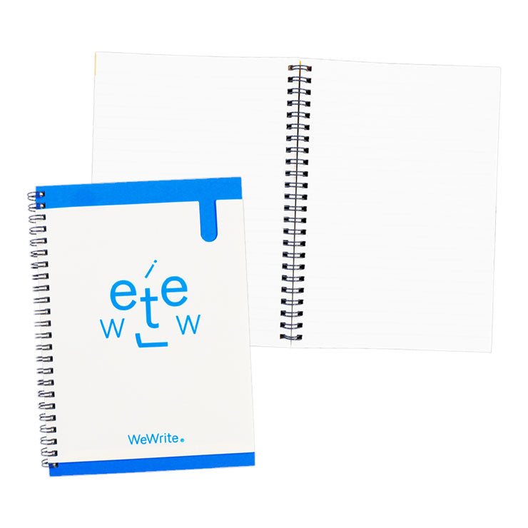 Foldermate Wewrite Face Front Pocket Spiral Notebook Blue A5 80gsm - School & Office Supplies