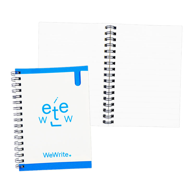 Foldermate Wewrite Face Front Pocket Spiral Notebook Blue A6 80gsm - School & Office Supplies