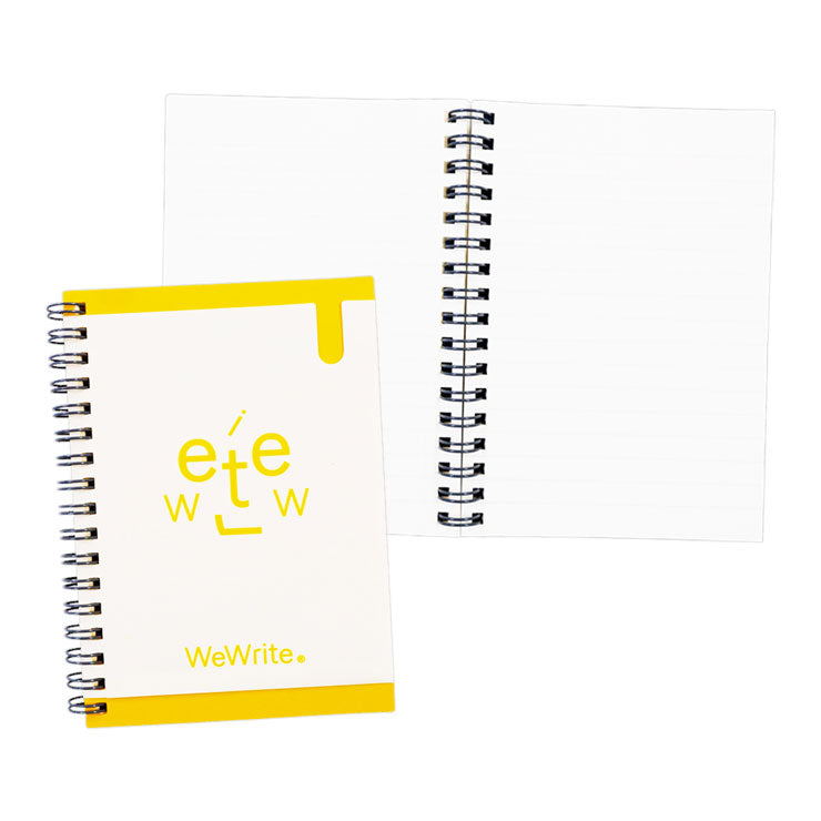 Foldermate Wewrite Face Front Pocket Spiral Notebook Yellow A6 80gsm - School & Office Supplies