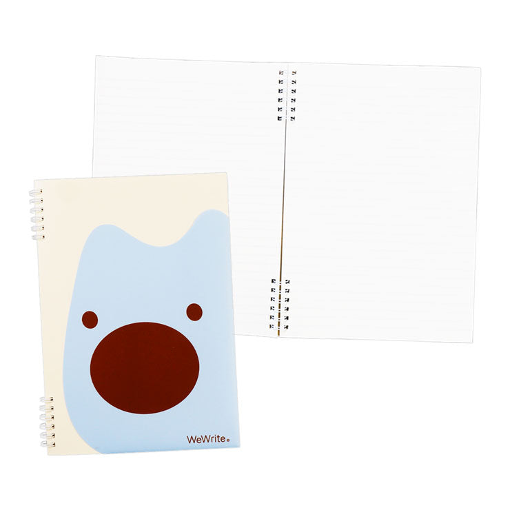 Foldermate Mystipuffy Front Pocket Spiral Notebook Split Ring Blue B5 80gsm