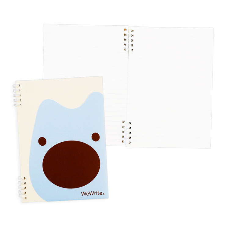 Foldermate Mystipuffy Front Pocket Spiral Notebook Split Ring Blue A5 80gsm