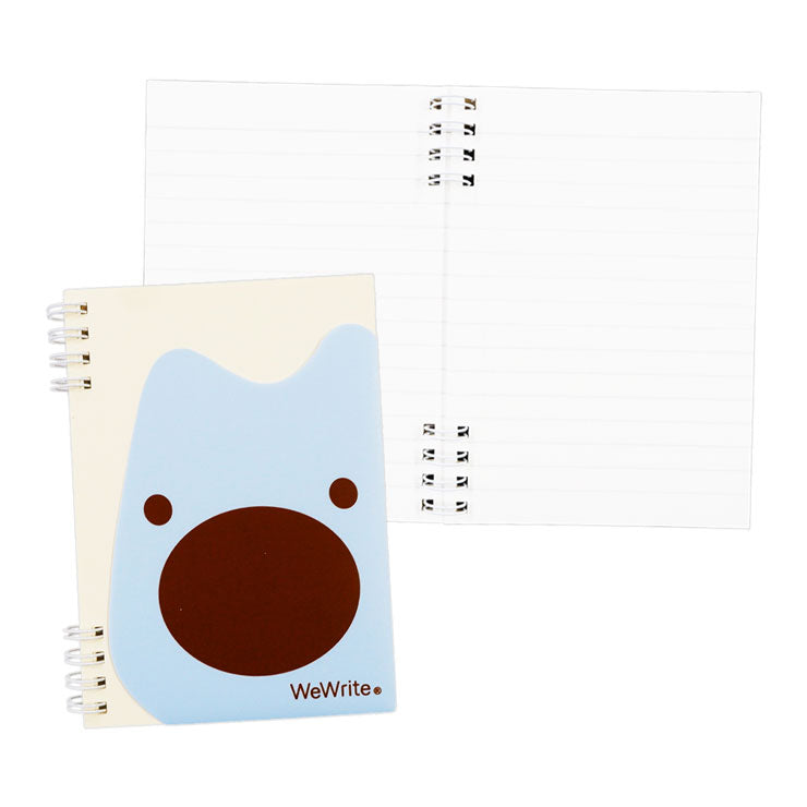 Foldermate Mystipuffy Front Pocket Spiral Notebook Split Ring Blue A6 80gsm