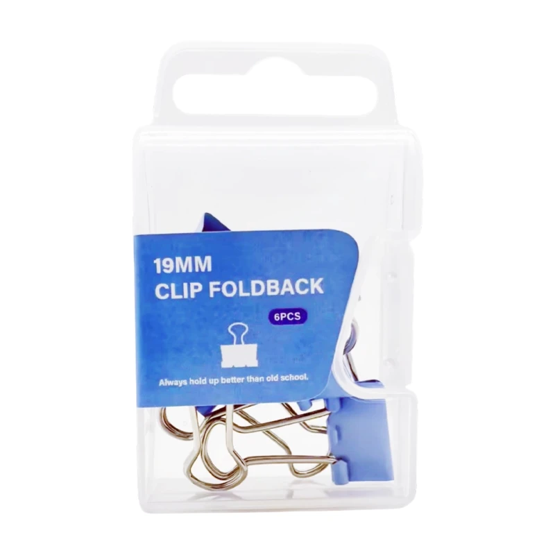 Jtmax Clip Foldback 19mm 6's JT24095015Bl, Blue - School & Office Supplies - Filing