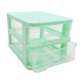Desk Organizer Mini 2 Drawers JT24098015, Green - Home & Office Supplies