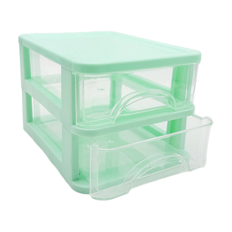 Desk Organizer Mini 2 Drawers JT24098015, Green - Home & Office Supplies
