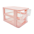 Desk Organizer Mini 2 Drawers JT24098017, Pink - Home & Office Supplies