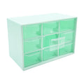 Desk Organizer Mini 9 Drawers JT24098021, Green - Home & Office Supplies
