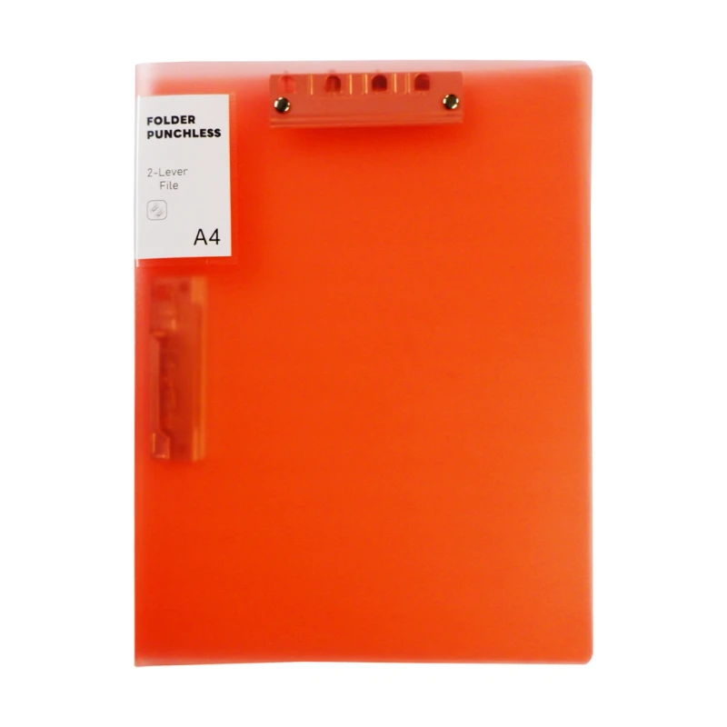 Jtm Folder Punchless Jt25003028 Pink A4 Side And Top Clip Transparent