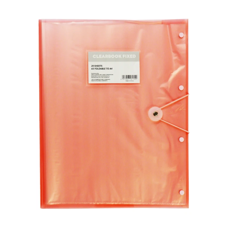 Jtm Clearbook Fixed Jt25003032 Pink A3 Foldable 20Sheets