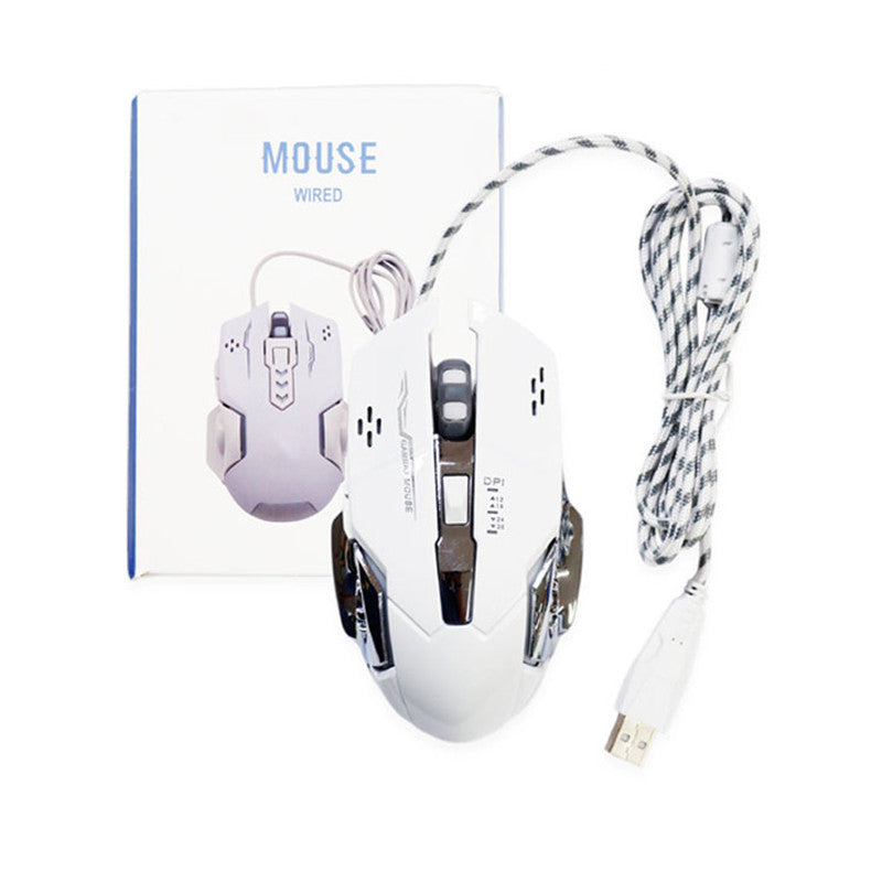 JTM Mouse JT25107012 White 1.5M Wired Gaming USB