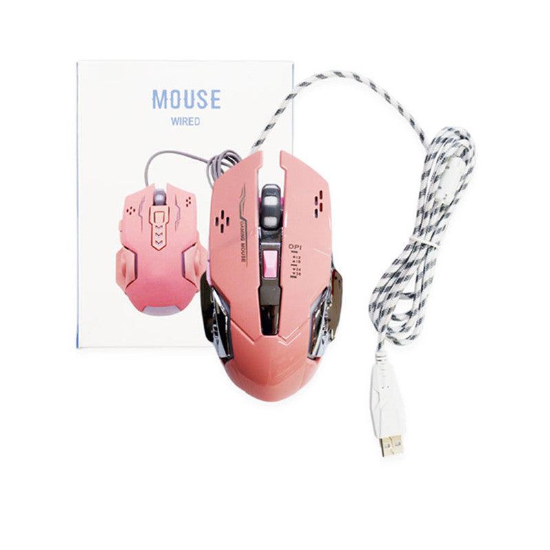JTM Mouse JT25107014 Pink Wired Gaming USB