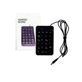 JTM Keyboard JT25107038 Black 1.3M Wired Numeric Slim