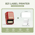 - The NIIMBOT B21S is a versatile and powerful Bluetooth thermal label printer, perfect for printing wide-format labels with ease and efficiency. With support for 25mm to 50mm label widths, this bold red-colored model is not only eye-catching but also hig