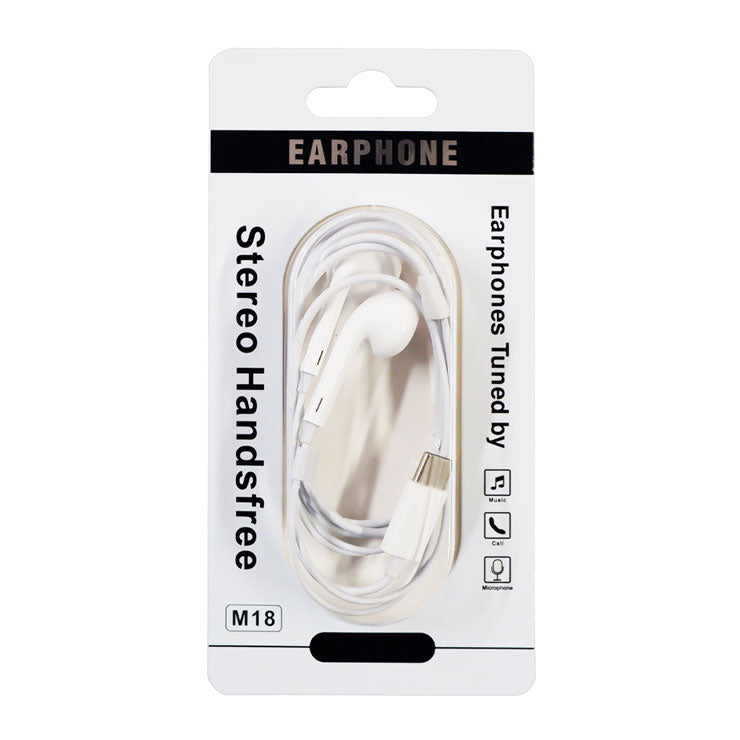 Earphone M18 White Type C Wired - Headphones