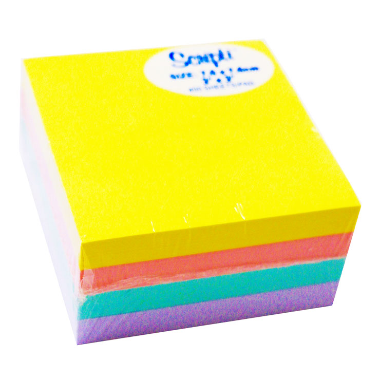 Scripti Sticky Note 3x3 inches Pastel 100 sheets 4 Colors - School & Office Supplies - Note Pads